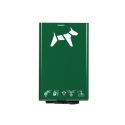 Photo : Distributeur Mural de Sacs pour Déjections Canines Vert mousse RAL 6005 - Sacs liasses