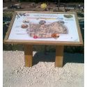 Photo : Table d'orientation en bois 300 x 300 mm - À sceller - Sans