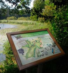 Pupitre d'information en bois Espace Vert