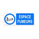 Photo : Panneau espace fumeur Autocollant - 150 x 60 mm
