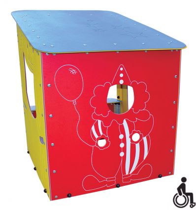Maisonnette enfant théâtre derrière