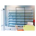 Photo : Rayonnage bibliothèque simple et double faces à tablettes Module complémentaire - 1180 mm - Simple face - Blanc RAL 9016
