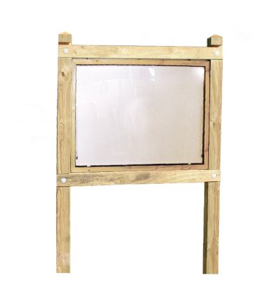 Vitrine d'affichage extérieure en bois sur pieds 