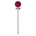 Photo : Kit panneau place handicapée - Poteau et panneaux 2 m - Ø 450 mm