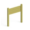 Photo : Bi-mât de signalisation en bois à graver Bi-mât 1 lame - 1500 mm - Blanc pur (RAL 9010) - H. 120 x L. 1000 mm