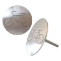 Photo : Clou de Voirie Logo Vélo Inox 304 - 100 mm