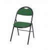 Chaise pliante de réunion en tissu vert