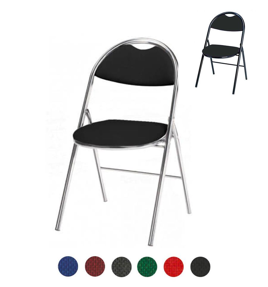 Chaise pliante structure acier, assise en résine, chaise pliable
