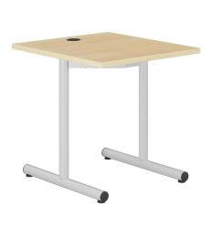 Table scolaire informatique 70x60 - mélaminé - T4 - gris ral 9006