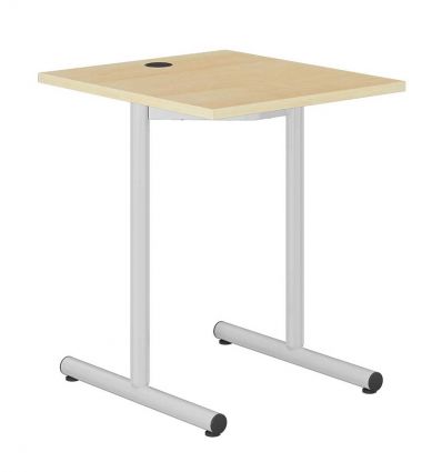 	Table scolaire informatique 70x60 - mélaminé - T6 - gris ral 9006