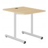 	Table scolaire informatique 80x60 - mélaminé - T4 - gris ral 9006
