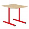 	Table scolaire informatique 80x60 - mélaminé - T4 - rouge ral 3000