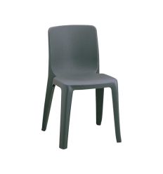Chaise de collectivité empilable d'extérieur / intérieur gris anthracite