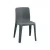 Chaise de collectivité empilable d'extérieur / intérieur gris anthracite