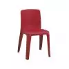 Chaise de collectivité empilable d'extérieur / intérieur bordeaux