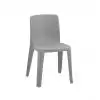 Chaise de collectivité empilable d'extérieur / intérieur gris clair