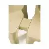 Chaise de collectivité assemblable d'extérieur / intérieur beige