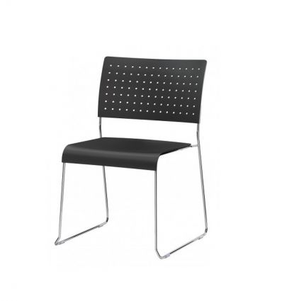 Chaise de conférence empilable noire