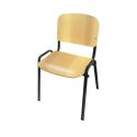 Photo : Chaise de collectivité en bois Époxy noir - Non assemblable - Sans
