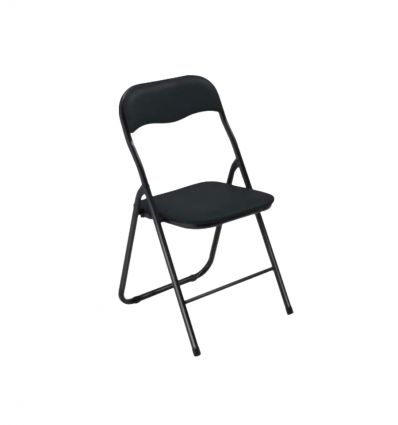 Chaise vinyle de collectivité pliante noir