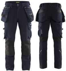 Pantalon BTP blaklader marine foncé / Noir avec poches genouillère