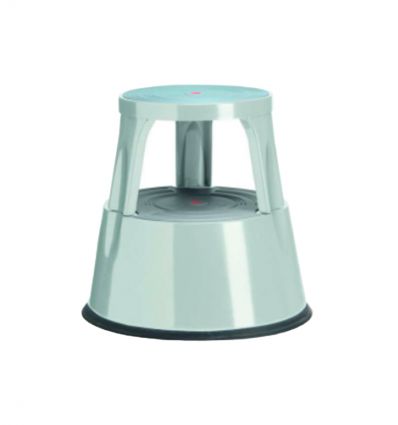 Marchepied mobile métallique gris