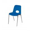 Chaise de collectivité fixe ajourée bleu