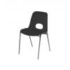 Chaise de collectivité fixe ajourée noir