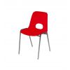 Chaise de collectivité fixe ajourée rouge