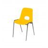 Chaise de collectivité fixe ajourée citron
