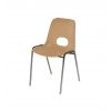 Chaise de collectivité fixe ajourée beige