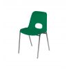 Chaise de collectivité fixe ajourée vert