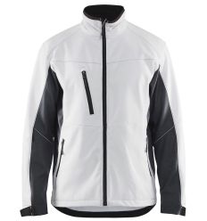 Veste Softshell coupe-vent Blaklader Blanc / Noir
