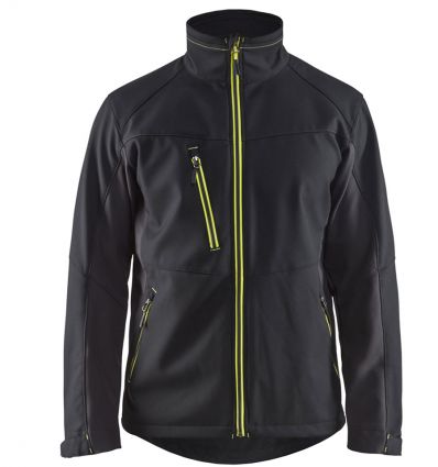 Veste Softshell Blaklader coupe-vent Noir / Jaune