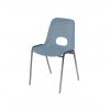 Chaise de collectivité fixe ajourée bleu