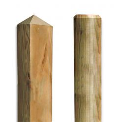Mât signalétique rond ou carré en bois