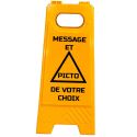 Photo : Balise pliante personnalisable jaune message au choix Simple face