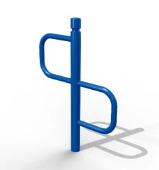 Support vélo pommeau 1 gorge bleu gentiane RAL 5010