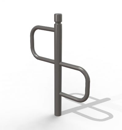 Support vélo pommeau 1 gorge gris anthracite RAL 7016