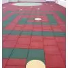 Exemple de sol amortissant couleur rouge et vert - 500 x 500 mm