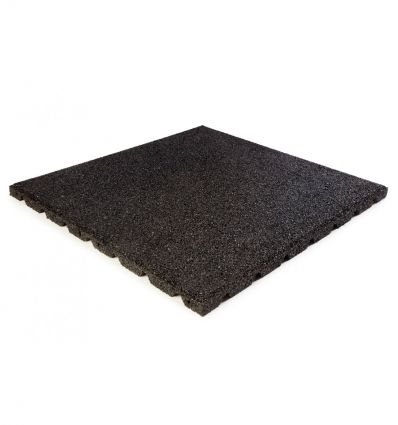 Dalle amortissante SBR aire de jeux couleur noir - 500 x 500 mm