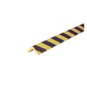Photo : Mousse de protection anti choc d'angle en forme de L Jaune / Noir - 1 mètre - Type E - l 26 mm