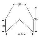 Photo : Mousse de protection anti choc d'angle 5 côtés Jaune / Noir - 1 mètre