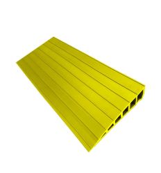Rampe de seuil en caoutchouc jaune