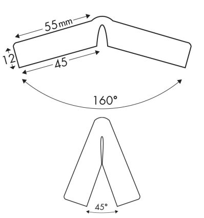 Dimensions Profilé d'angle flexible Jaune et Noir