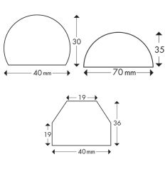 Dimensions des profilés de protection murale en mousse