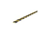 Photo : Mousse de protection anti choc murale profil plat Jaune / Noir - 1 mètre - Type F - l 40 mm x Ep. 11 mm