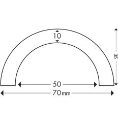 Dimensions du profilé Knuffi de protection type R-50