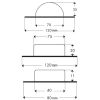 Dimensions profilés anti choc plats avec fixation en acier
