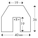 Photo : Mousse de protection anti choc arête 5 côtés Jaune / Noir - 1 mètre